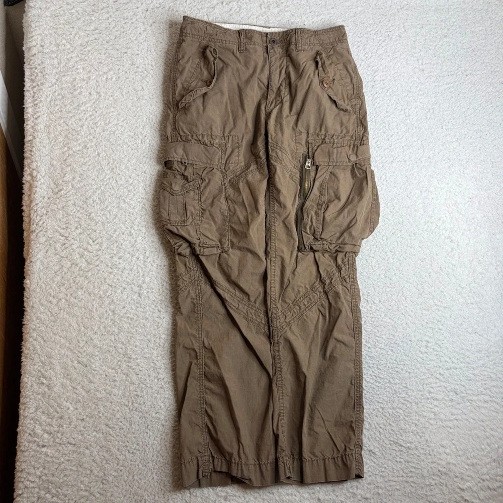 Polo Ralph Lauren Surplus Fit Cargo Pants Brown Ripstop Paratrooper Mens 29x28